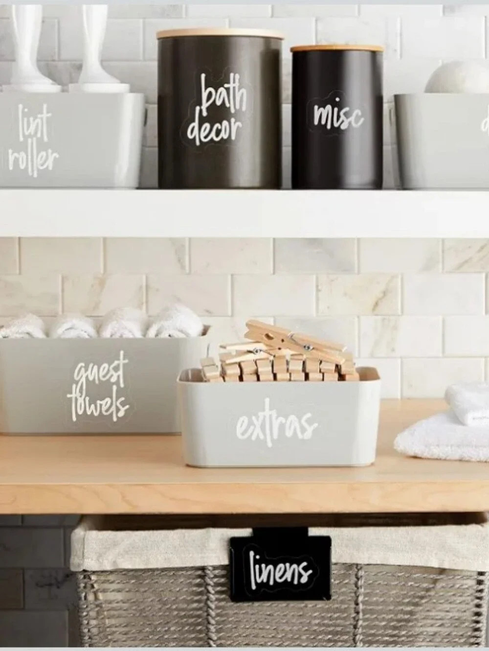 Talented Kitchen 141 Laundry Room Organization Labels NWT